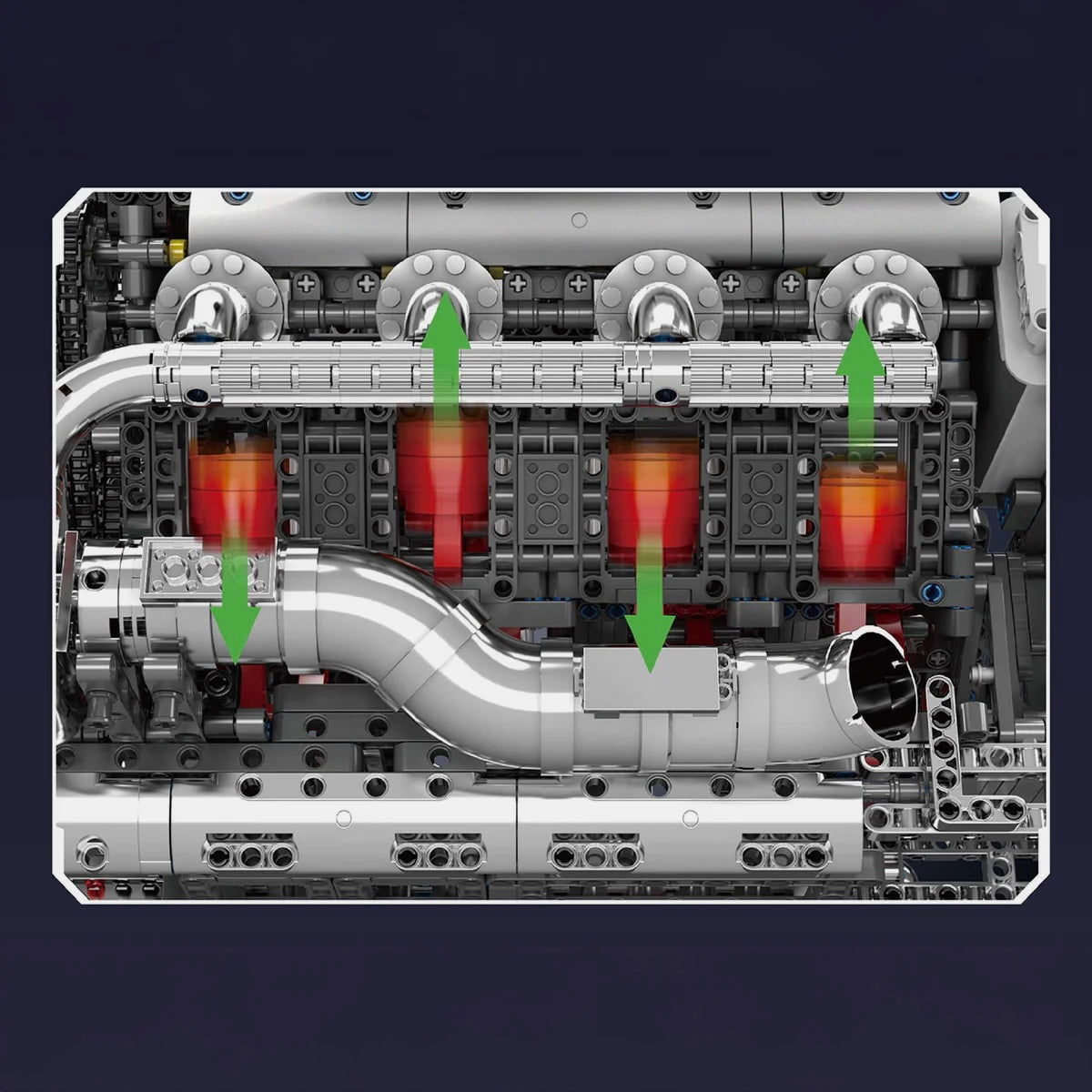 MOTEUR V8 TWIN TURBO CHROME ULTIME & BOÎTE DE VITESSES