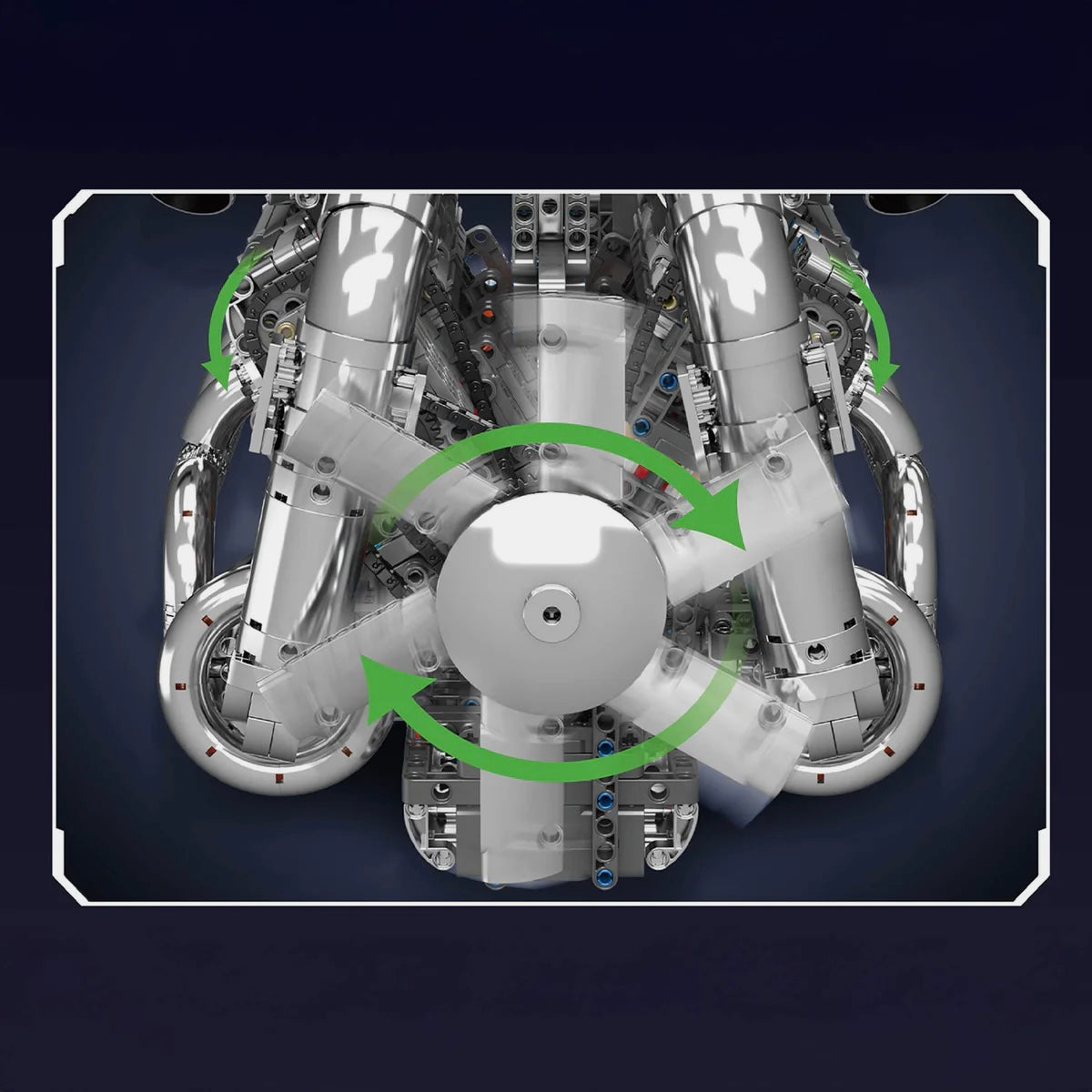 MOTEUR V8 TWIN TURBO CHROME ULTIME & BOÎTE DE VITESSES