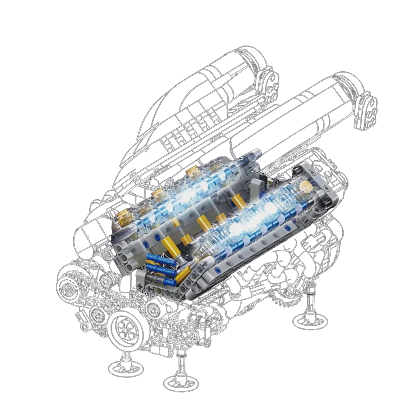 Italian V12 Hypercar Engine SP3