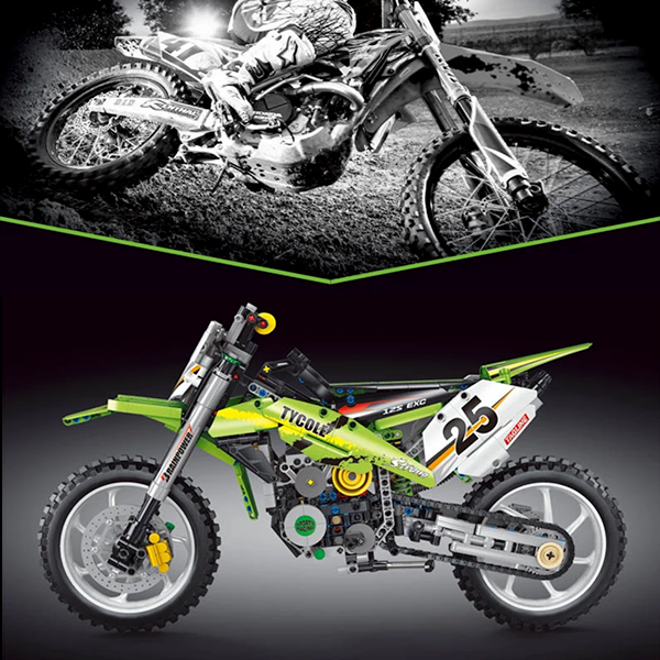 Moto-cross Vert Citron