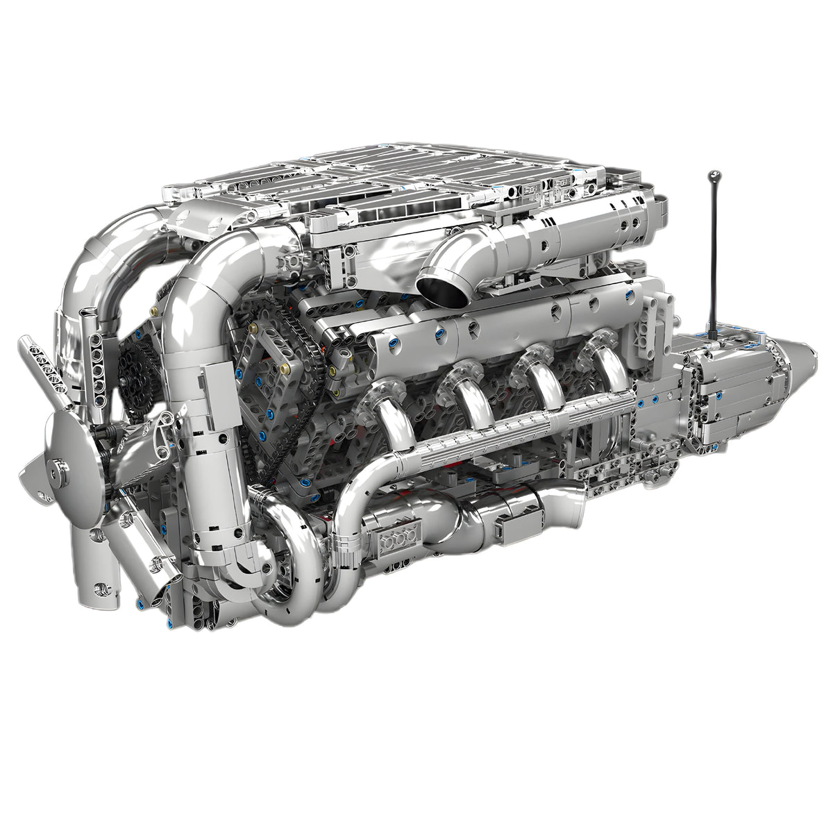 MOTEUR V8 TWIN TURBO CHROME ULTIME & BOÎTE DE VITESSES
