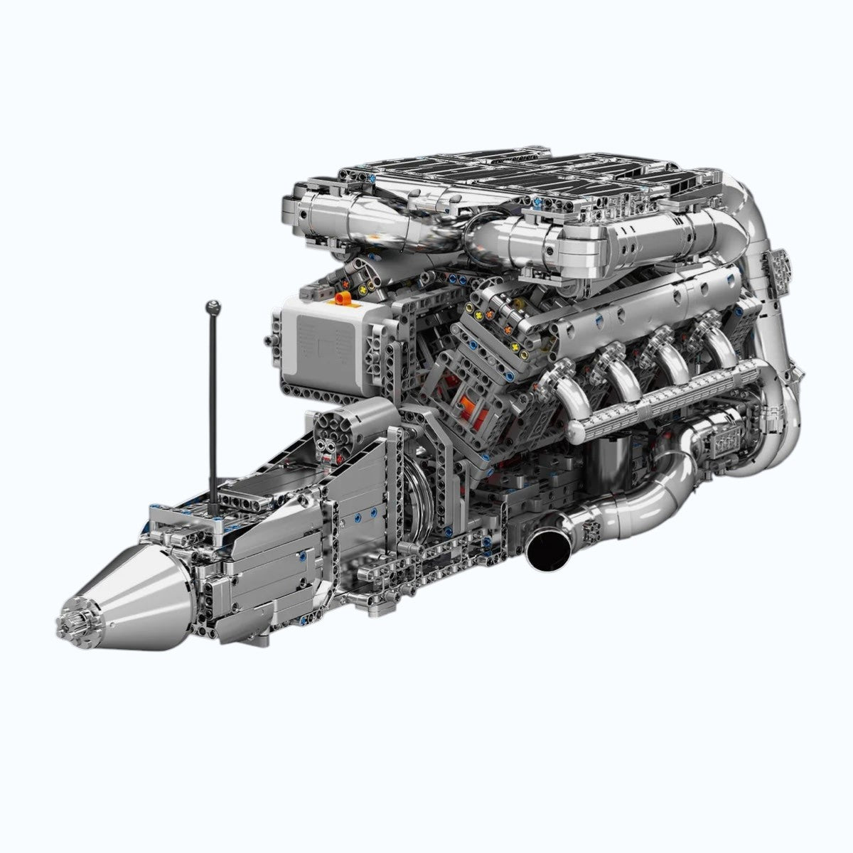 MOTEUR V8 TWIN TURBO CHROME ULTIME & BOÎTE DE VITESSES